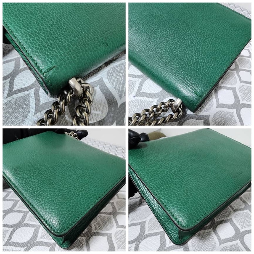 Authentic Gucci Small Leather Dionysus Crossbody Bag Green - Picture 12 of 16